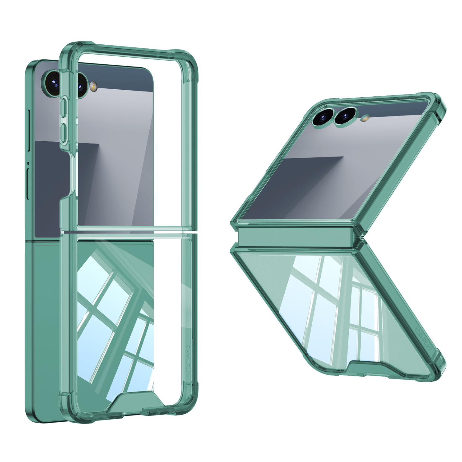 Compatible with Samsung Z Flip 8/7 phone case, transparent airbag anti-drop case film, full coverage foldable screen ultra-thin protective case