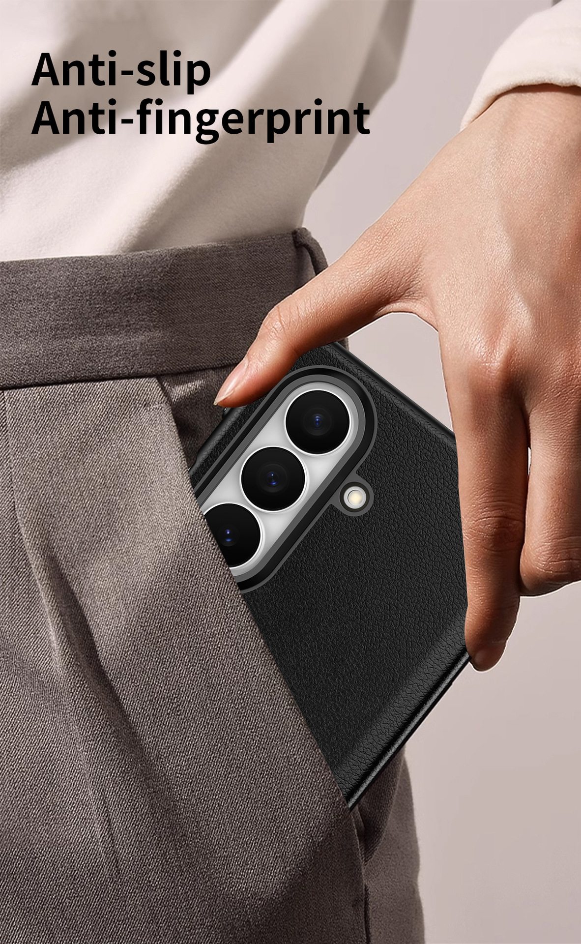 Compatible with Samsung Z Fold8U phone case 7/6 smart shortcut keys vegan leather 5/4 case film hinge full coverage protection