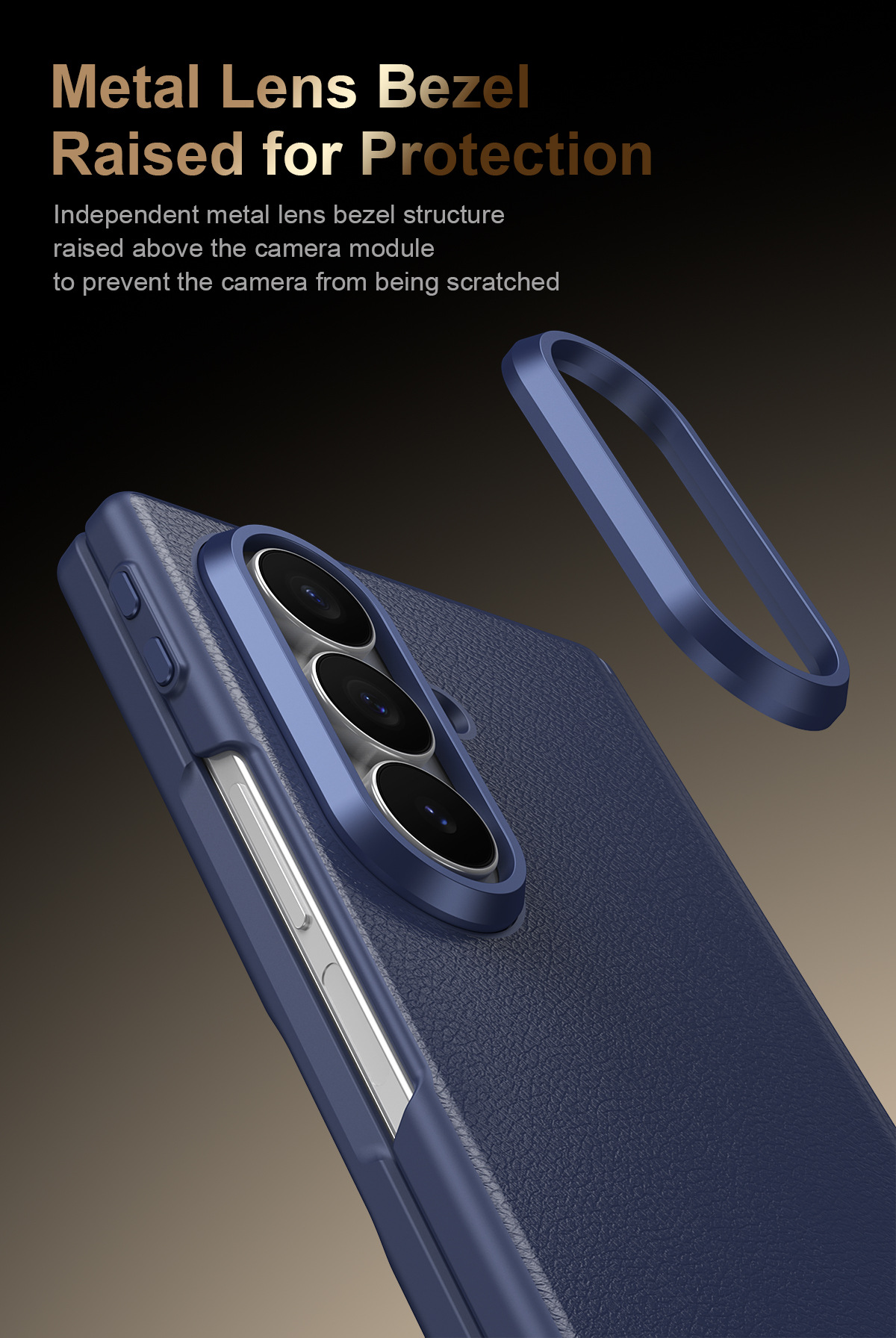 Compatible with Samsung Z Fold8U phone case 7/6 smart shortcut keys vegan leather 5/4 case film hinge full coverage protection