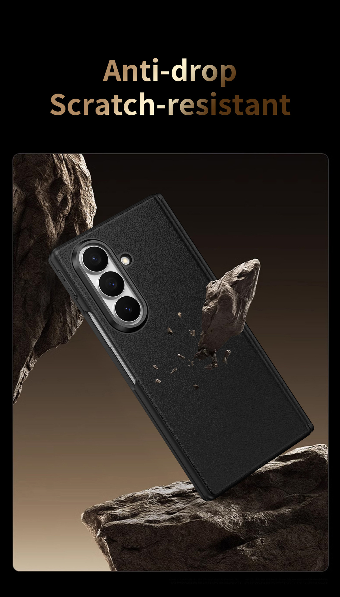 Compatible with Samsung Z Fold8U phone case 7/6 smart shortcut keys vegan leather 5/4 case film hinge full coverage protection