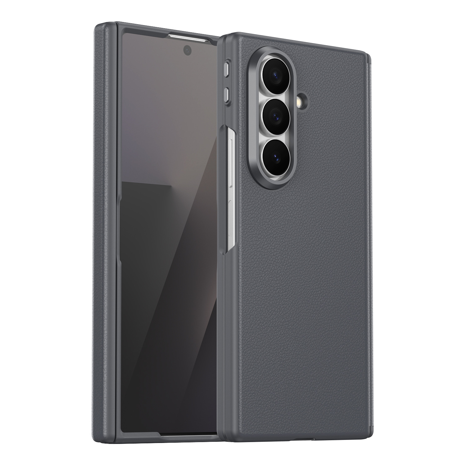 Compatible with Samsung Z Fold8U phone case 7/6 smart shortcut keys vegan leather 5/4 case film hinge full coverage protection