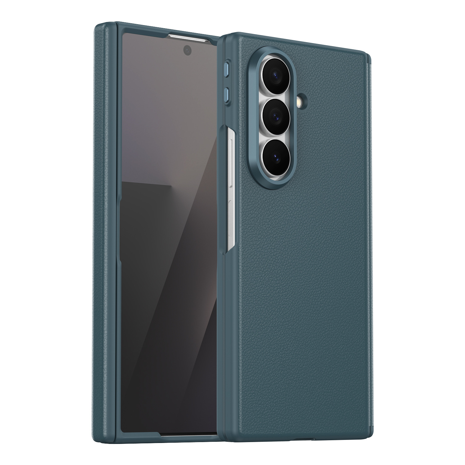 Compatible with Samsung Z Fold8U phone case 7/6 smart shortcut keys vegan leather 5/4 case film hinge full coverage protection