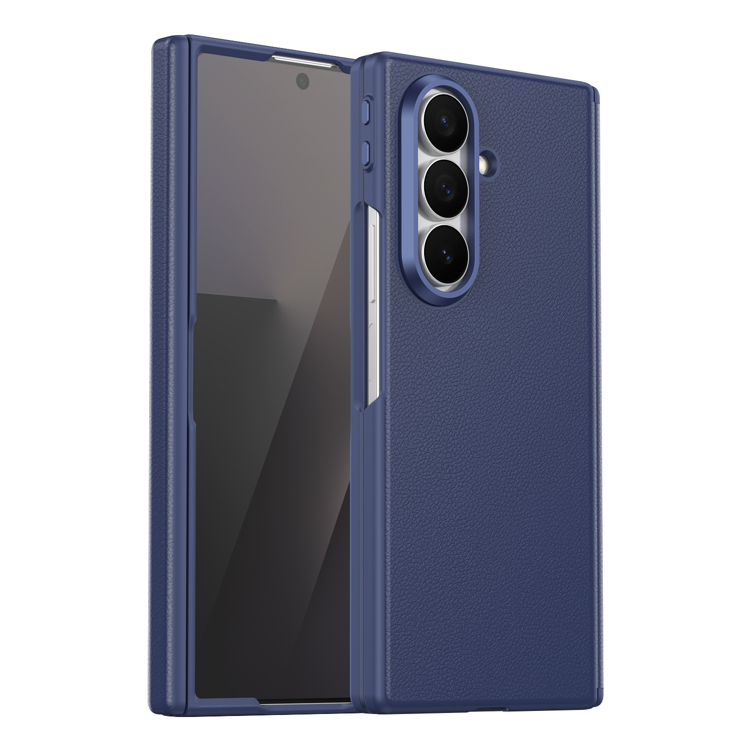 Compatible with Samsung Z Fold8U phone case 7/6 smart shortcut keys vegan leather 5/4 case film hinge full coverage protection
