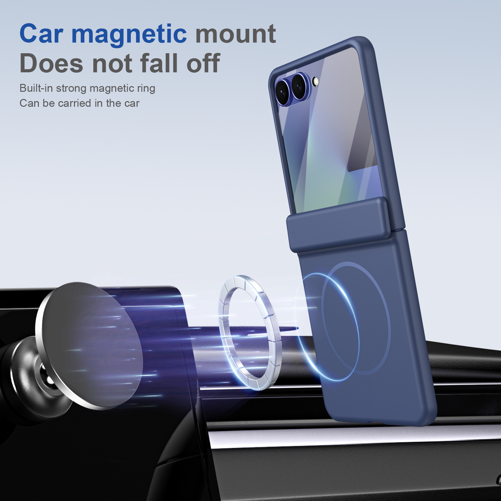 Compatible with Samsung ZFlip 8/7 phone case, 6/5cm wireless charging, magnetic clasp, central axis case, full coverage, 4/3cm ultra-thin protective case.