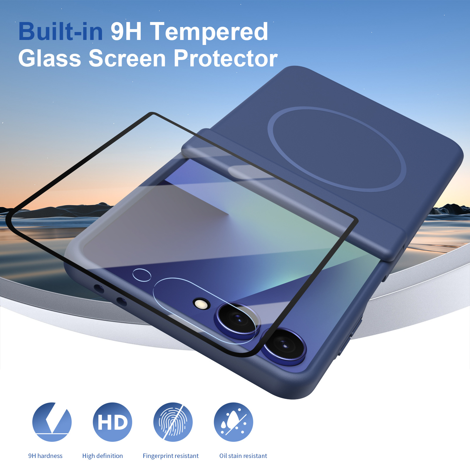 Compatible with Samsung ZFlip 8/7 phone case, 6/5cm wireless charging, magnetic clasp, central axis case, full coverage, 4/3cm ultra-thin protective case.