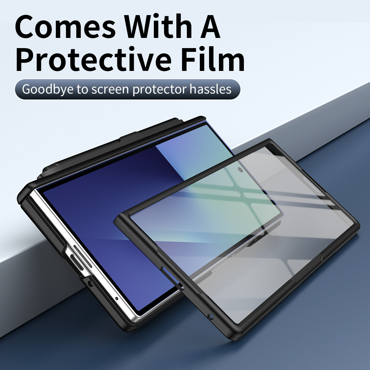 Compatible with Samsung Z Fold8/7/6 phone case, pen slot, pen holder, hinge, full-coverage protective case.