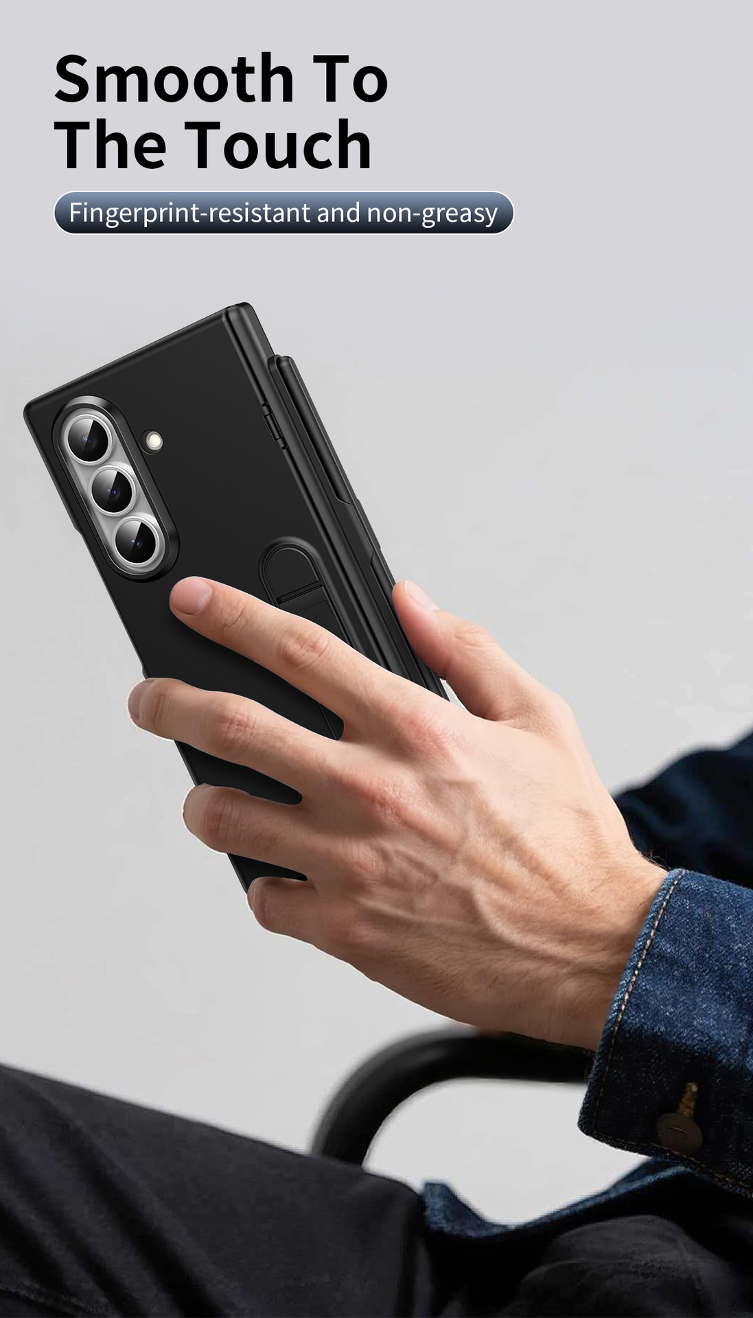 Compatible with Samsung Z Fold8/7/6 phone case, pen slot, pen holder, hinge, full-coverage protective case.