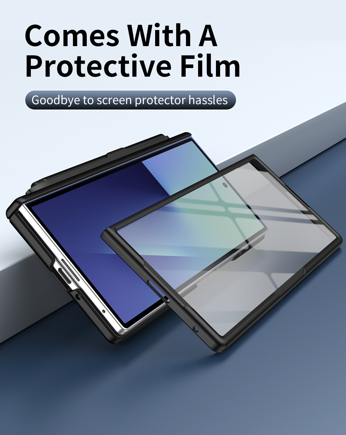 Compatible with Samsung Z Fold8/7/6 phone case, pen slot, pen holder, hinge, full-coverage protective case.