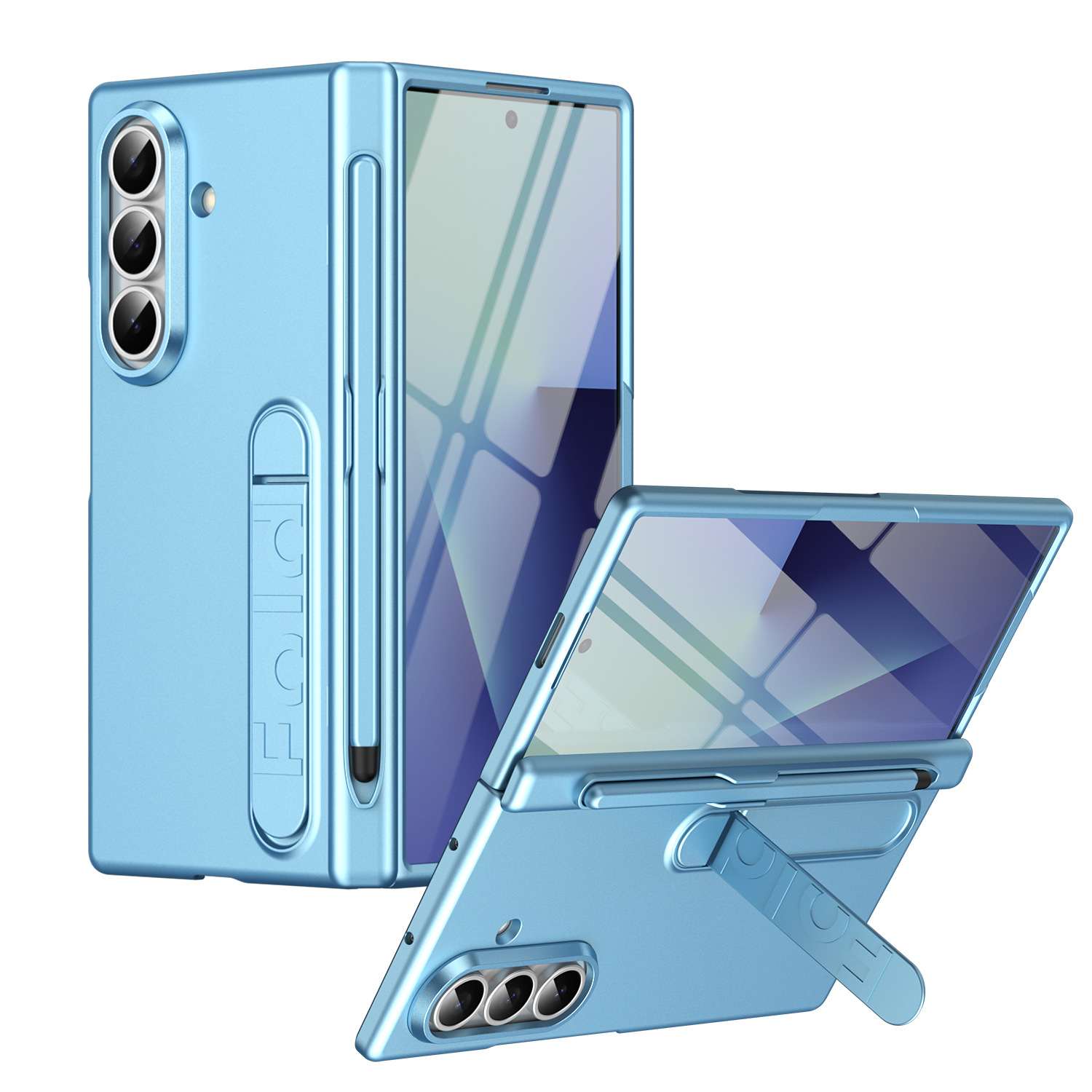 Compatible with Samsung Z Fold8/7/6 phone case, pen slot, pen holder, hinge, full-coverage protective case.