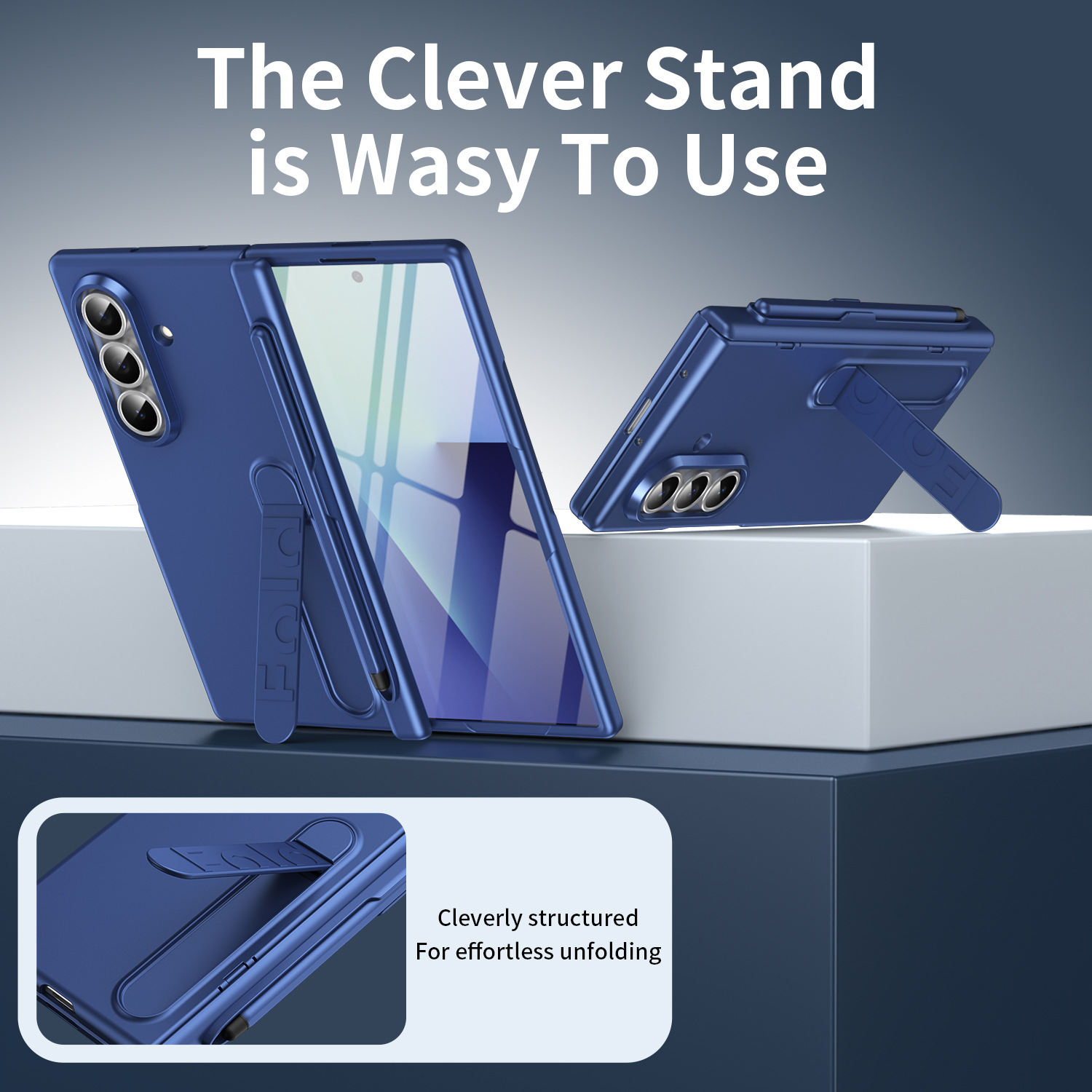 Compatible with Samsung Z Fold8/7/6 phone case, pen slot, pen holder, hinge, full-coverage protective case.