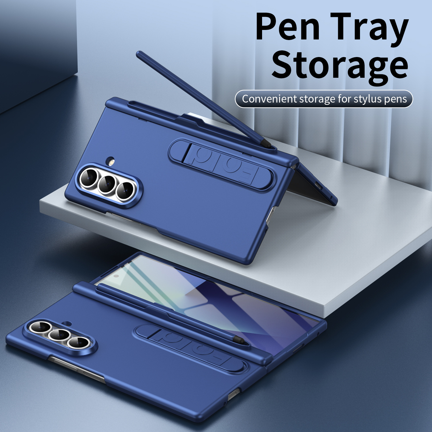 Compatible with Samsung Z Fold8/7/6 phone case, pen slot, pen holder, hinge, full-coverage protective case.