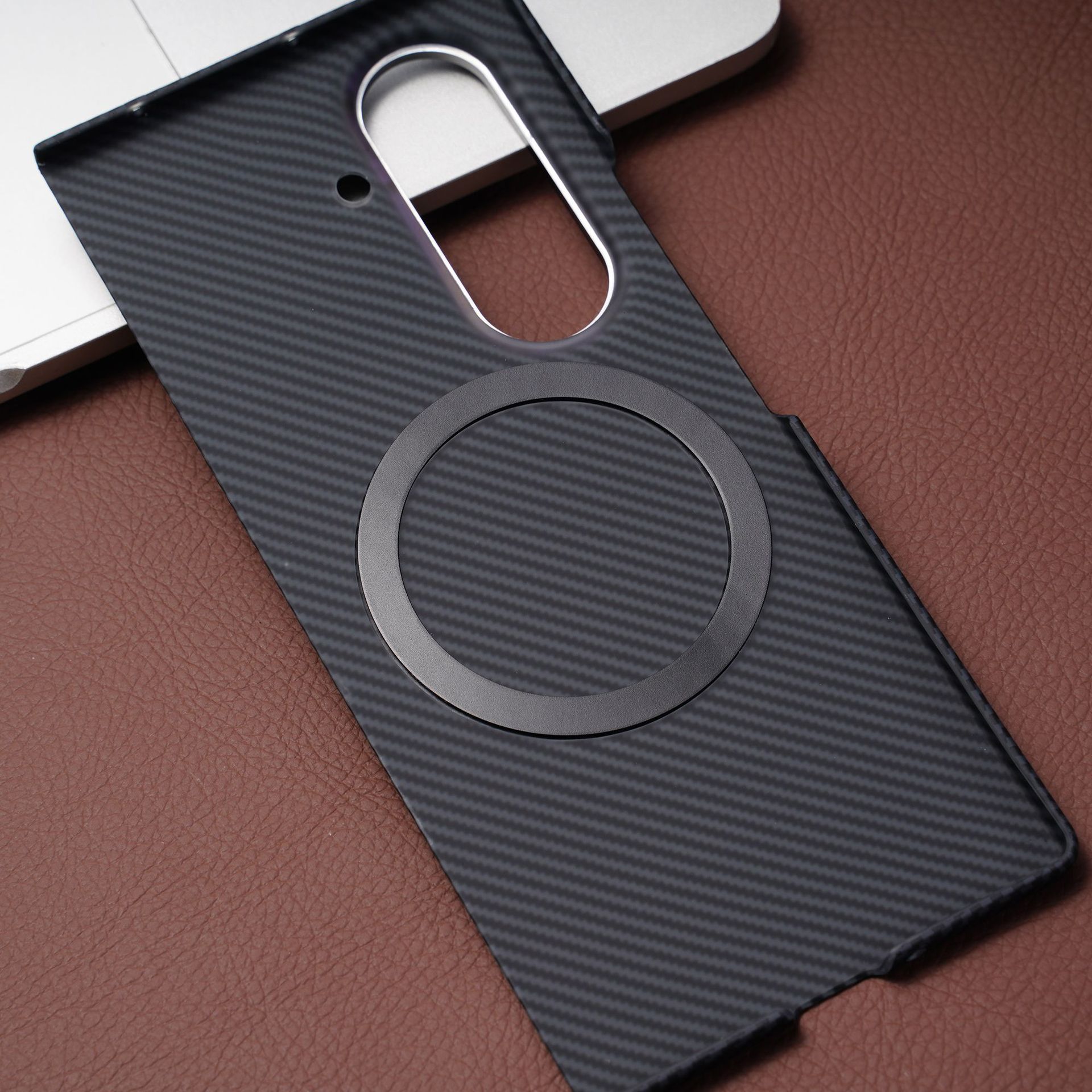 Compatible with Samsung Z Fold 8/7 phone case, textured 6/5, wireless charging, magnetic 4/3 carbon fiber case film protective case