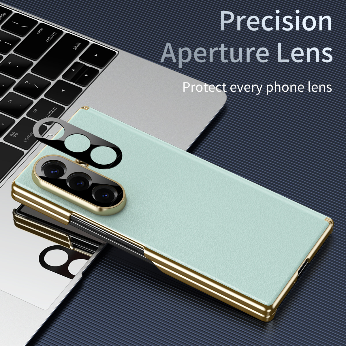 Compatible Samsung Z Fold8/7 phone case, electroplated leather, dual-axis, 6/5/4 folding screen, drop-proof protective case