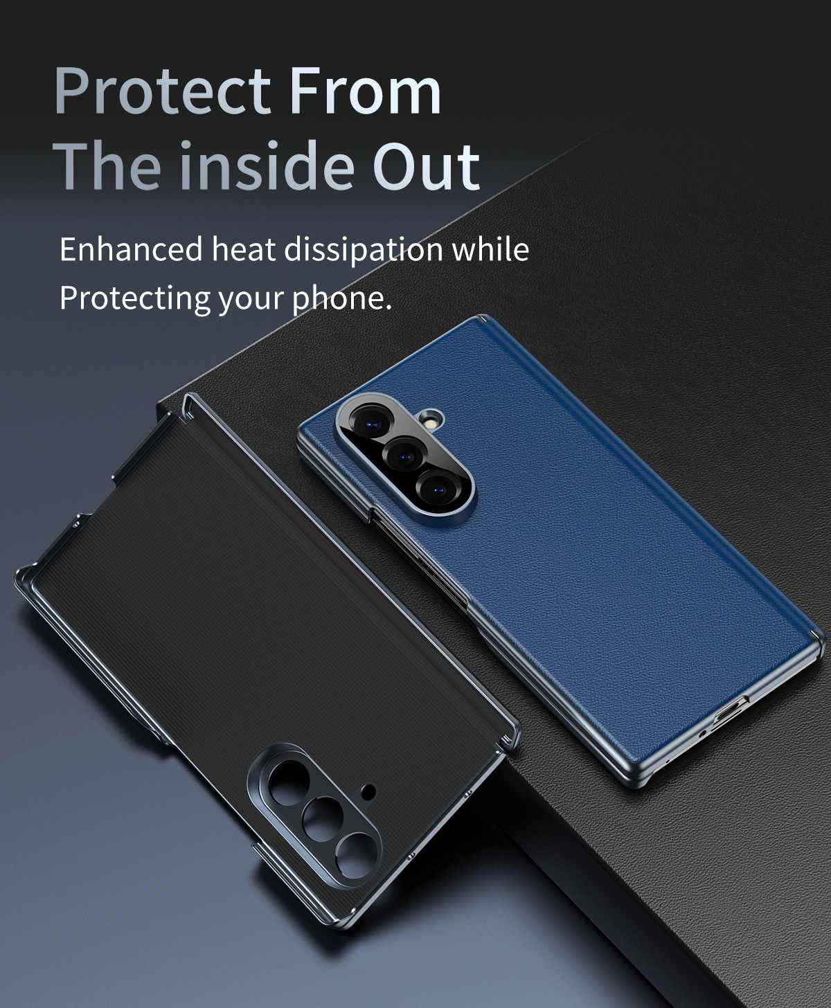 Compatible Samsung Z Fold8/7 phone case, electroplated leather, dual-axis, 6/5/4 folding screen, drop-proof protective case