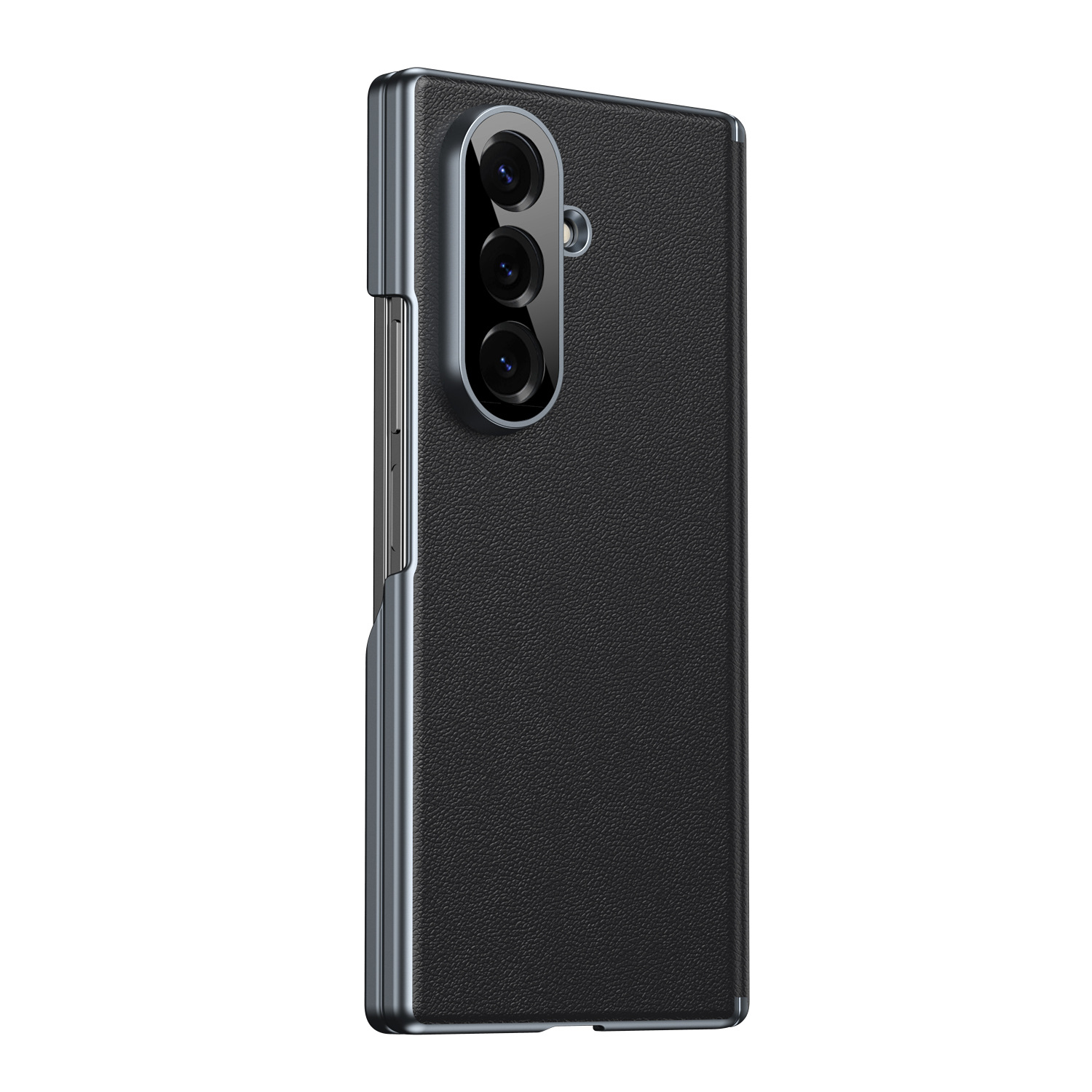 Compatible Samsung Z Fold8/7 phone case, electroplated leather, dual-axis, 6/5/4 folding screen, drop-proof protective case