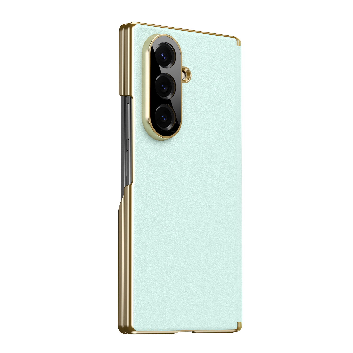 Compatible Samsung Z Fold8/7 phone case, electroplated leather, dual-axis, 6/5/4 folding screen, drop-proof protective case