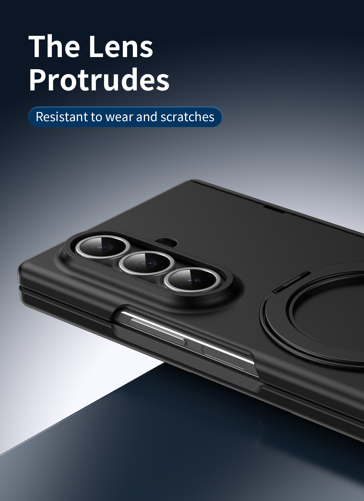 Compatible with Samsung Z Fold8/7/6 phone case, magnetic rotating stand with pen, 5/4/3 hinge, full coverage.