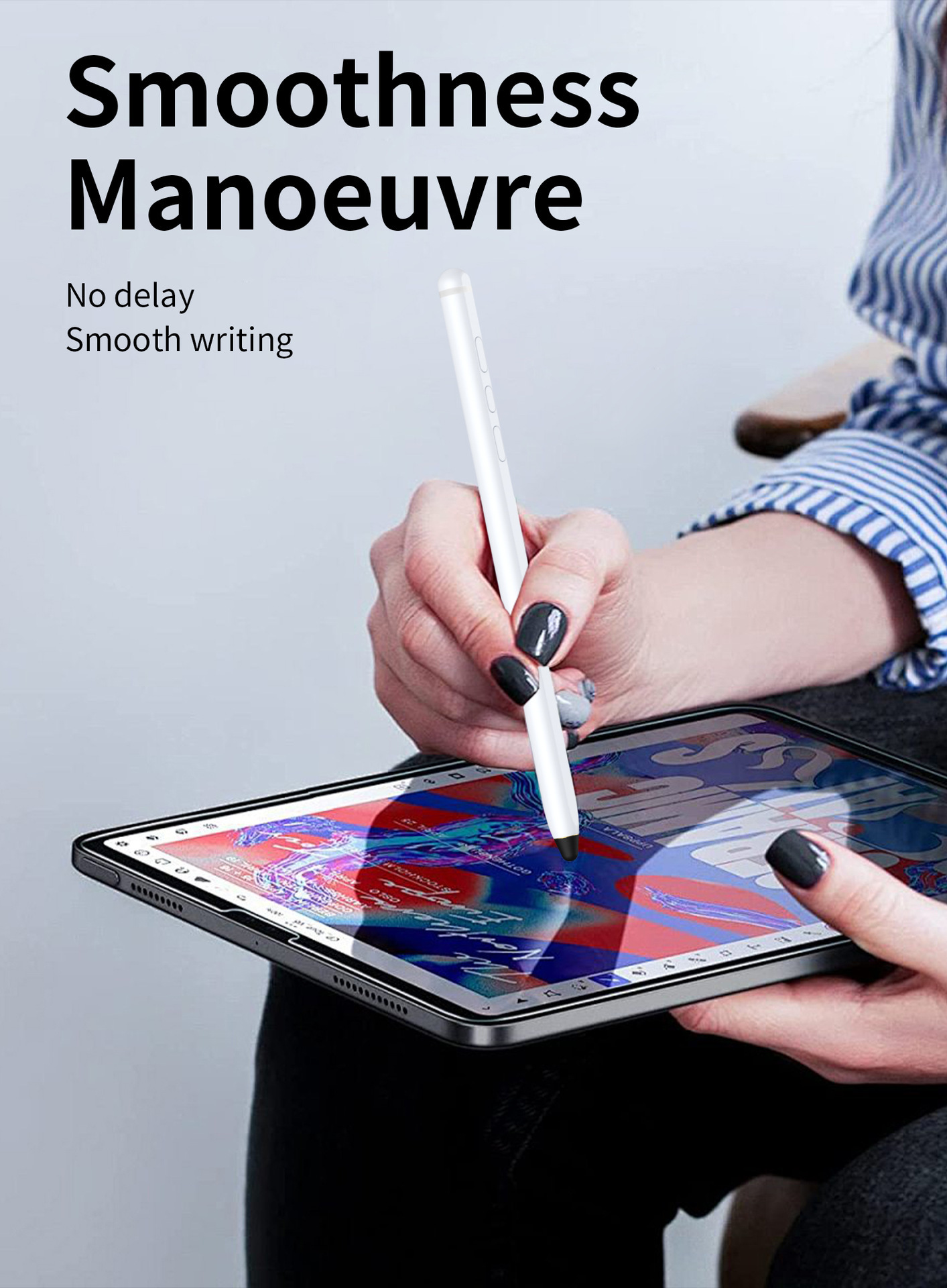 Compatible with Samsung ZFold8/7 Bluetooth electronic pen, Apple and Huawei smart remote photography touch stylus
