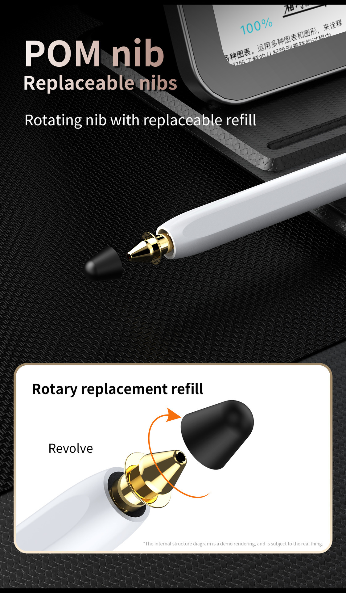 Compatible with Samsung ZFold8/7 Bluetooth electronic pen, Apple and Huawei smart remote photography touch stylus
