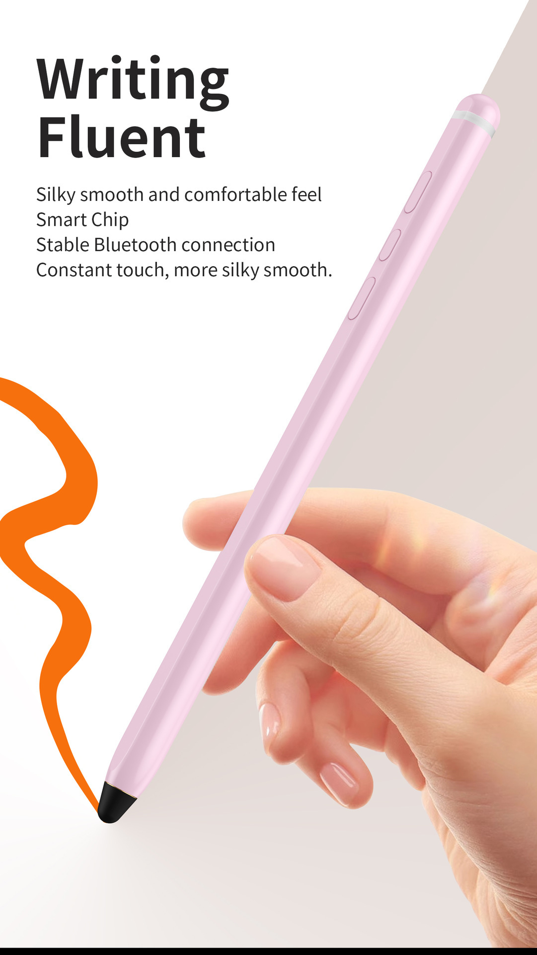 Compatible with Samsung ZFold8/7 Bluetooth electronic pen, Apple and Huawei smart remote photography touch stylus