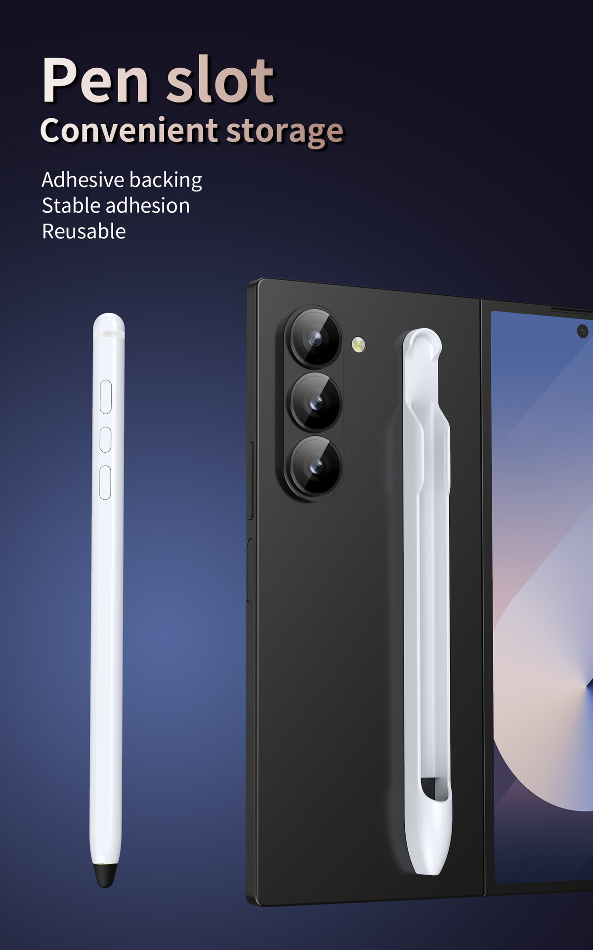 Compatible with Samsung ZFold8/7 Bluetooth electronic pen, Apple and Huawei smart remote photography touch stylus