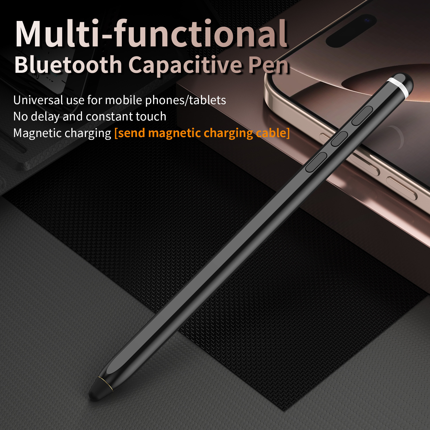 Compatible with Samsung ZFold8/7 Bluetooth electronic pen, Apple and Huawei smart remote photography touch stylus