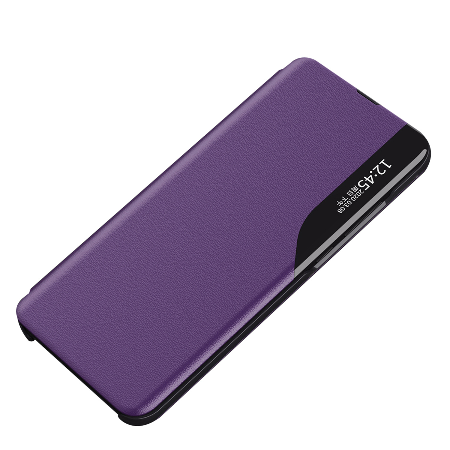 Compatible with Samsung A17 phone case, A56 half-side window, S26 Ultra flip phone stand leather case, 07 full-coverage protective case