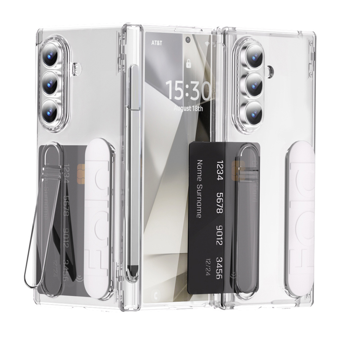 Samsung Z Fold 8/7 Phone Case TriFold with SIM Card Insert, Pen, Hinge, 6/5-inch Full Coverage Protective Case