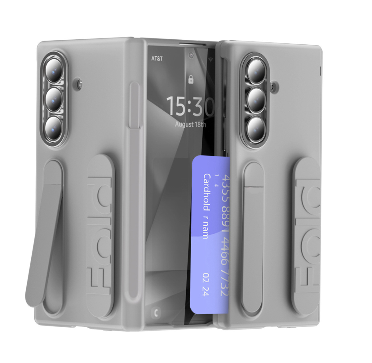 Samsung Z Fold 8/7 Phone Case TriFold with SIM Card Insert, Pen, Hinge, 6/5-inch Full Coverage Protective Case