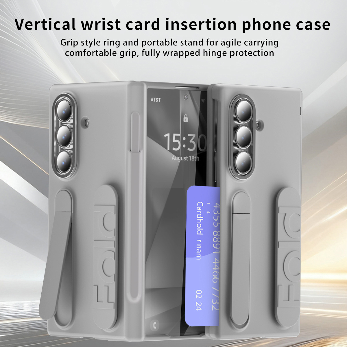 Samsung Z Fold 8/7 Phone Case TriFold with SIM Card Insert, Pen, Hinge, 6/5-inch Full Coverage Protective Case
