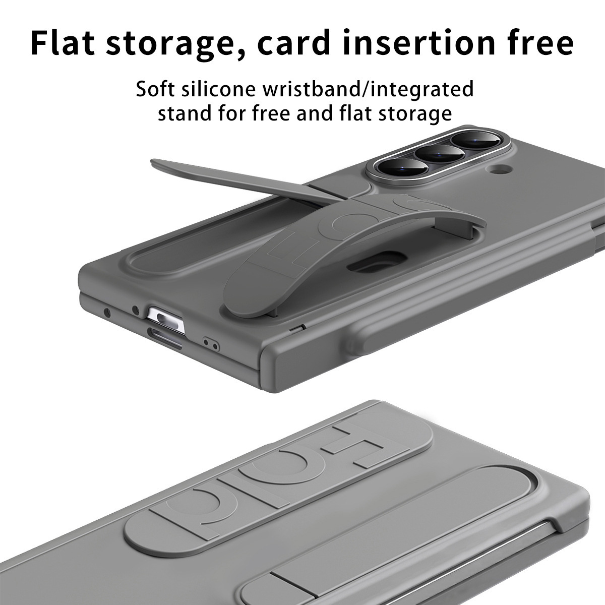 Samsung Z Fold 8/7 Phone Case TriFold with SIM Card Insert, Pen, Hinge, 6/5-inch Full Coverage Protective Case