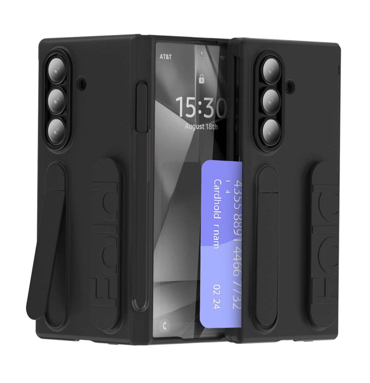 Samsung Z Fold 8/7 Phone Case TriFold with SIM Card Insert, Pen, Hinge, 6/5-inch Full Coverage Protective Case