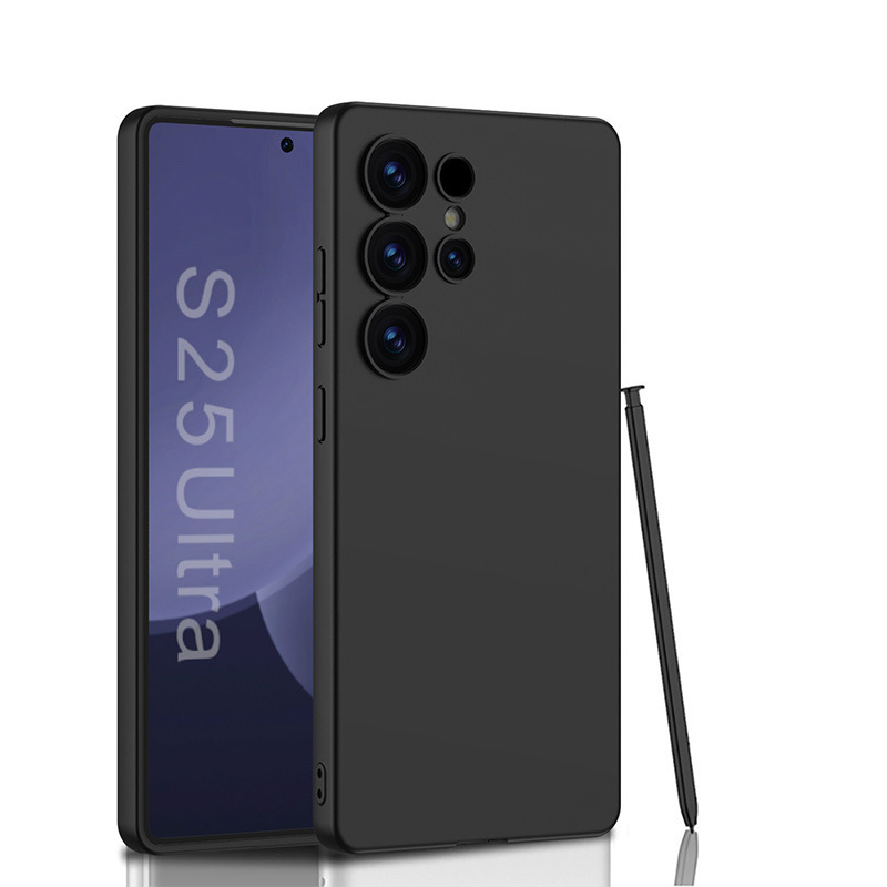 Compatible with Samsung S26 Ultra phone case and S25 Ultra skin-feel frosted PC ultra-thin full-coverage protective case for cross-border e-commerce. - S25U-Cool Black [Fine Hole] PC 
