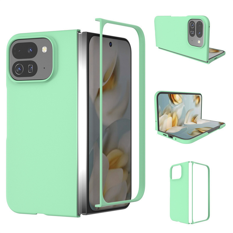 Ultra-thin, skin-friendly, solid color 9Fold folding protective case for Google Pixel 10 Pro Fold. - Light green Pixel 10 Fold