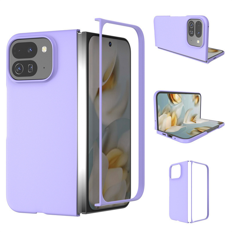 Ultra-thin, skin-friendly, solid color 9Fold folding protective case for Google Pixel 10 Pro Fold. - Purple Pixel 10 Fold