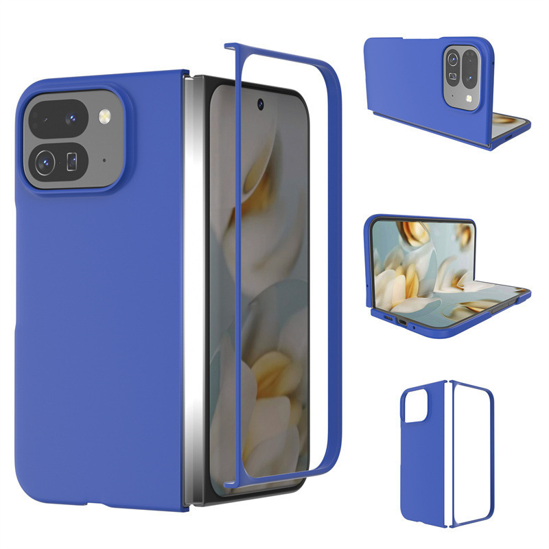 Ultra-thin, skin-friendly, solid color 9Fold folding protective case for Google Pixel 10 Pro Fold. - Deep Blue Pixel 10 Fold