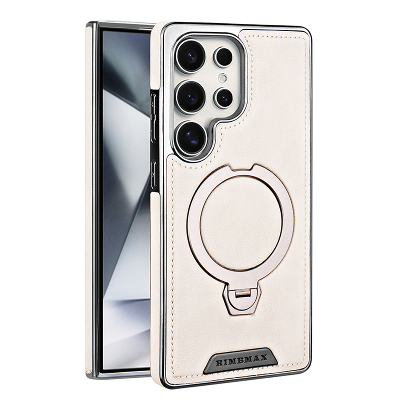 Compatible with Samsung S26ULTRA phone case, S25 magnetic 360° rotating stand, S24P full coverage, and S23U protective case. - Gray [R67] Samsung-S26ultra