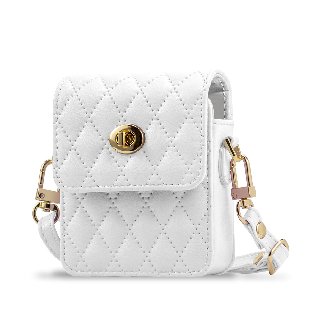 Compatible with Samsung Flip7/6/5 mini bag, Huawei Pura X crossbody strap, small folding design. - White Small Folding Screen - Universal Bag