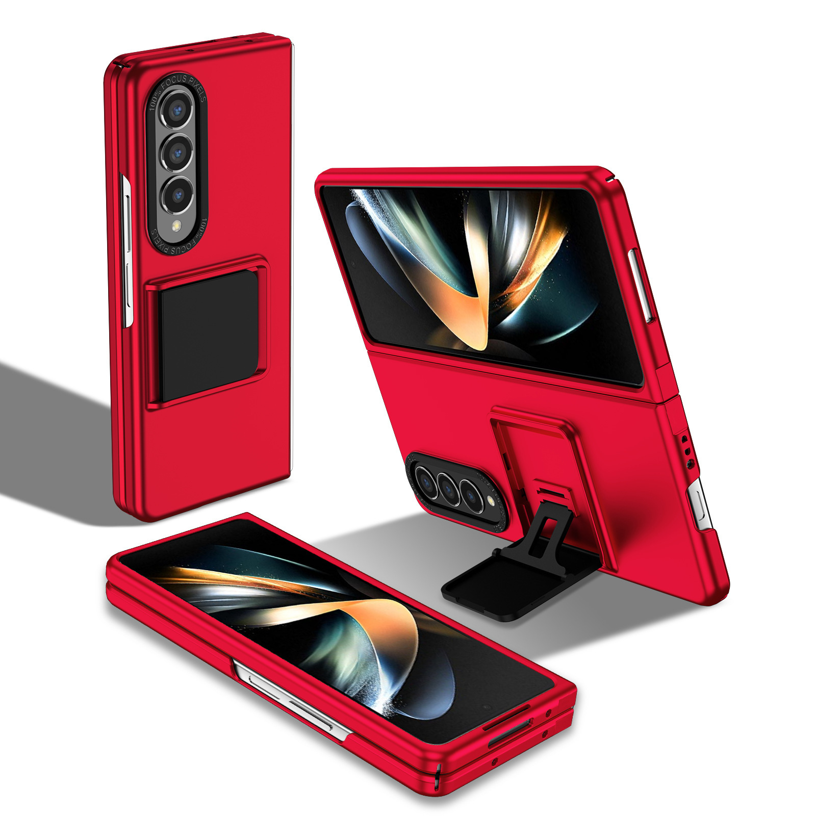 Compatible with Samsung Z Fold8/7 phone case, 6/5 folding screen, 4/3 adjustable stand, Flip7 drop protection case - China Red Z Fold8ultra