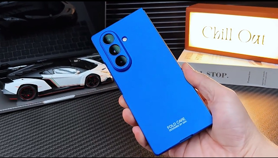 Compatible with Samsung Z Fold8/7 phone case, 6/5 folding screen, ultra-thin frosted case, integrated PC anti-drop protective case. - Dark Blue [No Film] Z Fold8ultra