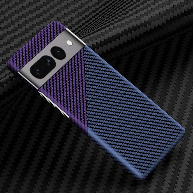 Compatible with Google Pixel 10 Pro XL phone case, 9pro fiber texture, 8A magnetic wireless charging, drop-proof protective case. - Blue-purple Google-10 Pro XL