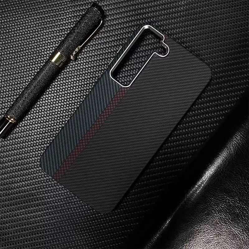 Compatible with Samsung S26 Ultra phone case, glow-in-the-dark S25/24P, built-in magnetic Kevlar textured shockproof protective case - Blue, Red, Black S26 Ultra