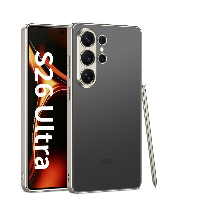 Compatible with Samsung S26 Ultra and S25 Ultra phone cases. Features include a soft-touch AG finish, fingerprint resistance, ultra-thin design, and full coverage for shock protection. - Titanium Shadow Black [Titanium Gray] SM-S26Ultra [Pen Not Included]