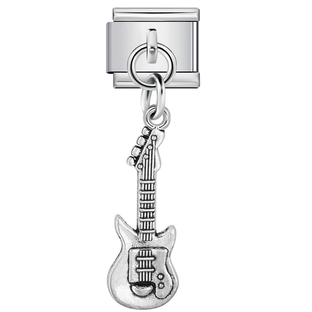 Musical instrument shaped pendant, Italian modular bracelet, DIY hook bangle, freely combinable watch strap chain accessories wholesale