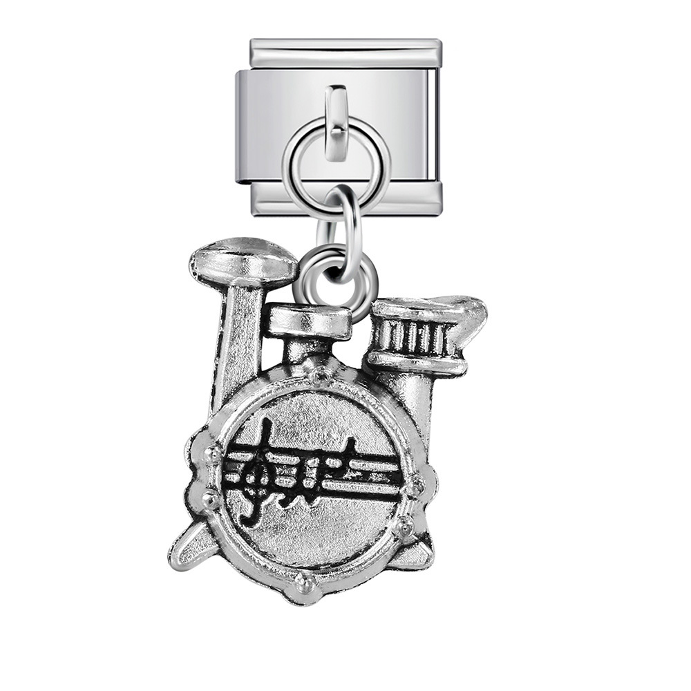 Musical instrument shaped pendant, Italian modular bracelet, DIY hook bangle, freely combinable watch strap chain accessories wholesale