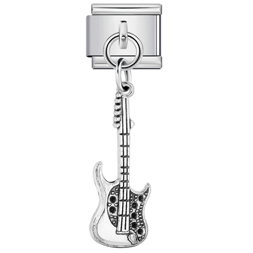 Musical instrument shaped pendant, Italian modular bracelet, DIY hook bangle, freely combinable watch strap chain accessories wholesale