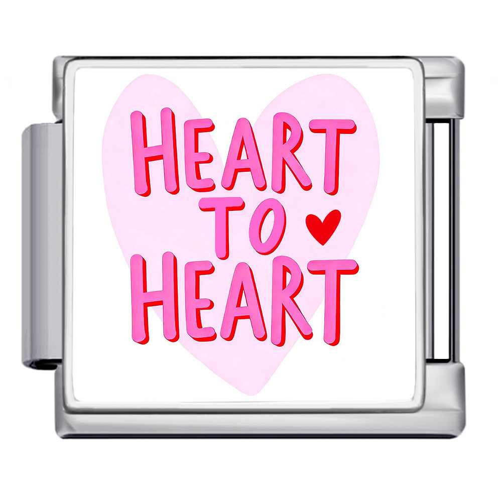 Cross-border best-selling Valentine's Day element LOVE series Italian modular bracelet square pattern titanium steel watch strap chain