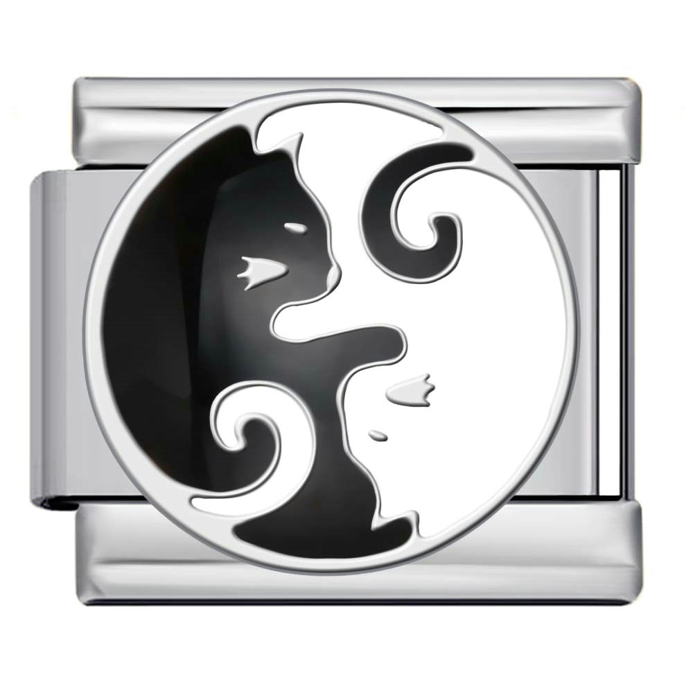 New Pet Cat and Dog Titanium Steel Gold-Plated Welded Pattern DIY Italian Modular Bracelet Charm