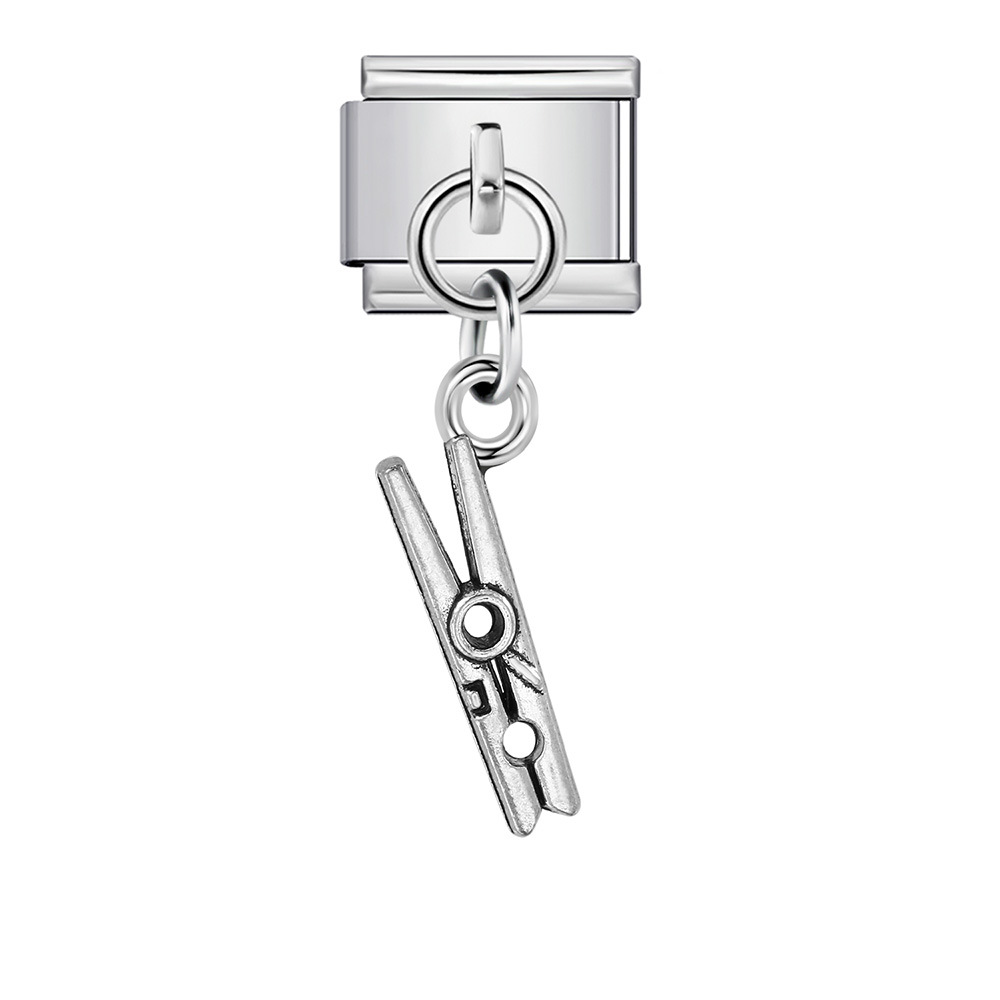 Single tool-shaped pendant Italian modular bracelet hook stainless steel spliced watch strap chain accessory