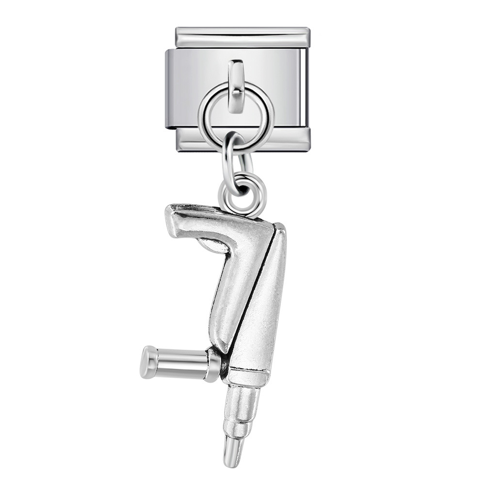 Single tool-shaped pendant Italian modular bracelet hook stainless steel spliced watch strap chain accessory